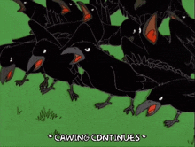 A crow cawing loudly